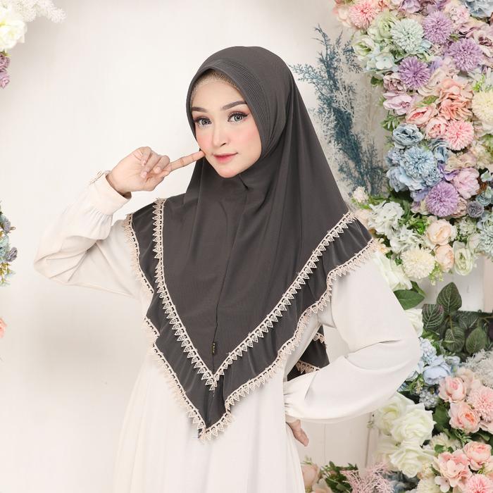 Jilbab Instan Variasi renda Bergo Hanaya Ori Zain Collection