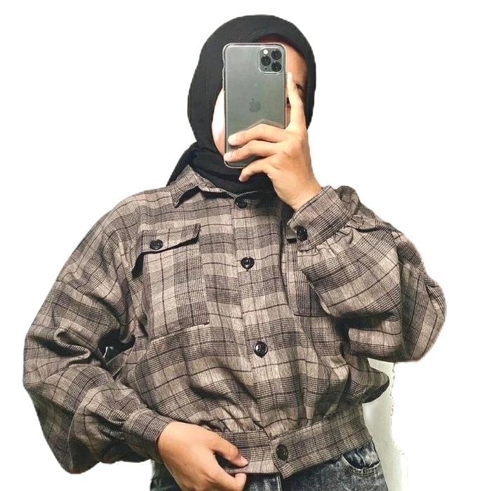 ALUNA TARTAN JACKET / KEMEJA WANITA/ATASAN WANITA/KEMEJA FLANEL/JAKET FLANEL