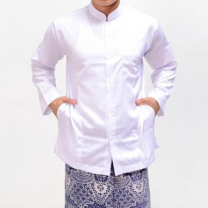 Baju Koko Haibah Saku Samping Koko Ammu Jumbo M L XL XXL Koko Ammu Big Size Koko Polos Lengan Panjan