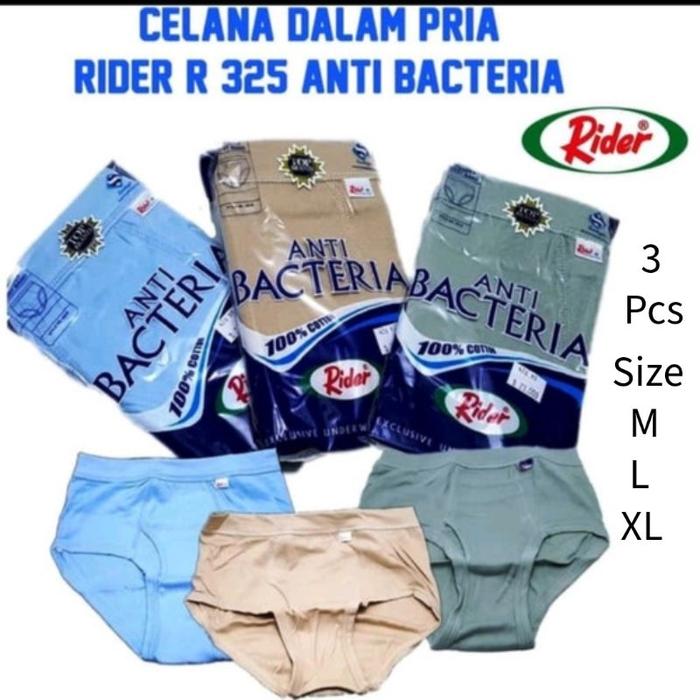 RIDER Celana Dalam Rider R325 Anti Bakteri CD Rider R325 Anti Bakteri Celana Dalam Pria Rider (isi 3