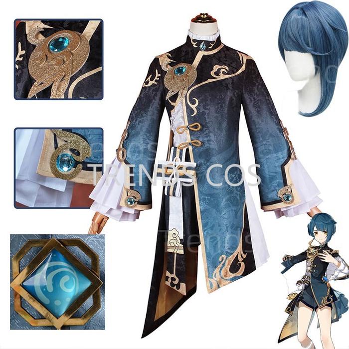 Game Genshin Impact Xing Qiu Cosplay Costume Xingqiu Genshin Full Set
