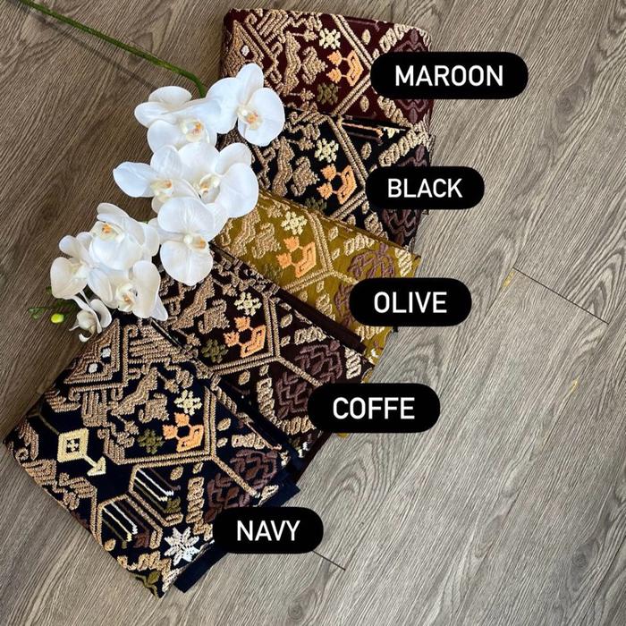 Kain bordir songket lembaran new motif songket bali kain bordir