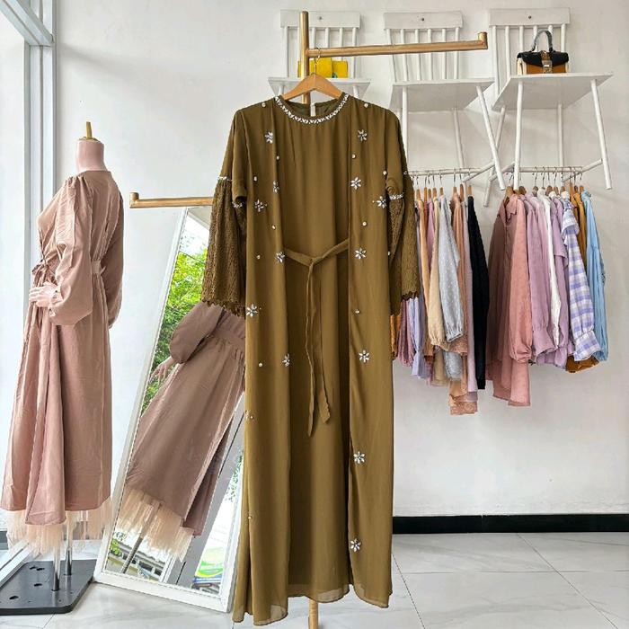 gamis abaya polos payet/abaya