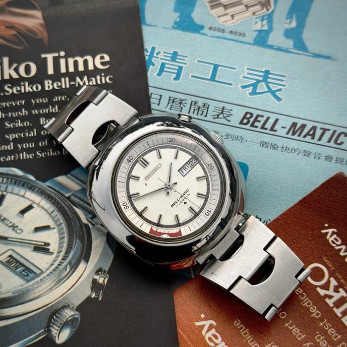 SUPER LANGKA ! jam tangan seiko ufo bell matic 4006 6002 big size bellmatic original rare vintage ja