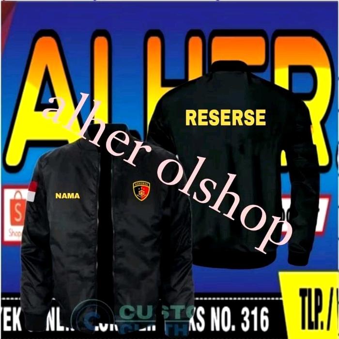 Jaket bordir reserse Jaket bomber reserse Jaket kerja reserse Jaket seragam reserse jaket bomber res