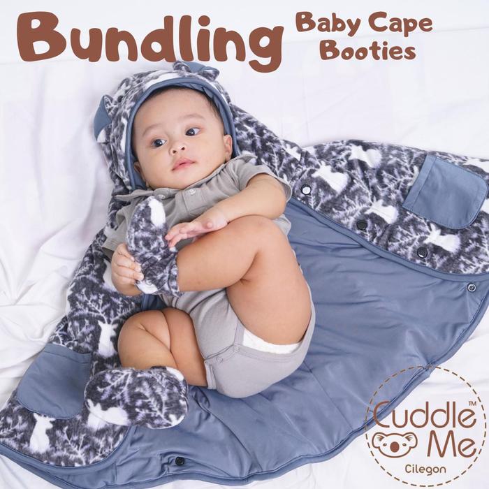 Set Kado Cuddle Me Bundling Baby Cape dan Booties Jaket Anak Bayi Balita Selimut Alas Tidur Sepatu K