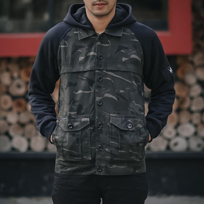 JACKET ARMY CAMO HOODIE | JACKET HOODIE | JACKET PRIA | ORIGINAL BGSR - Army, M