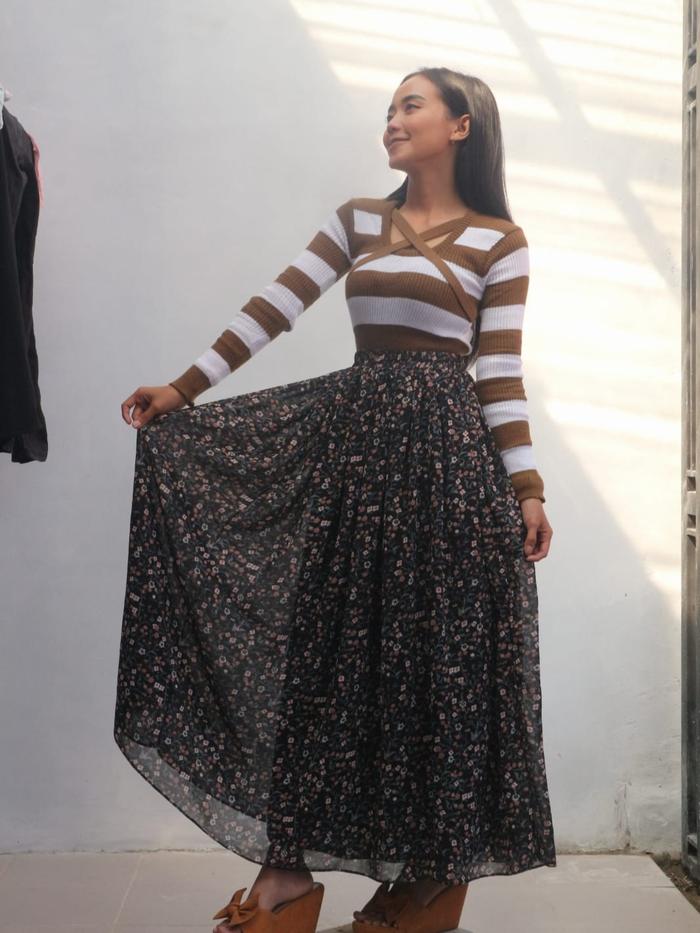 ROK TUTU CERUTI FLORAL - ROK CANTIK DEWASA - ROK CERUTI BABYDOLL - ROK MOTIF BUNGA - ROK KEKINIAN - 