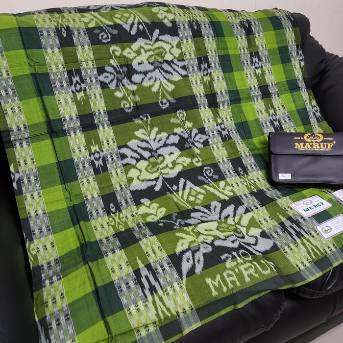 Sarung MA'RUF Kualitas Export Bahan Sutra & Mercerized Sutra Sintetis, Menggunakan Teknik ATBM (Alat