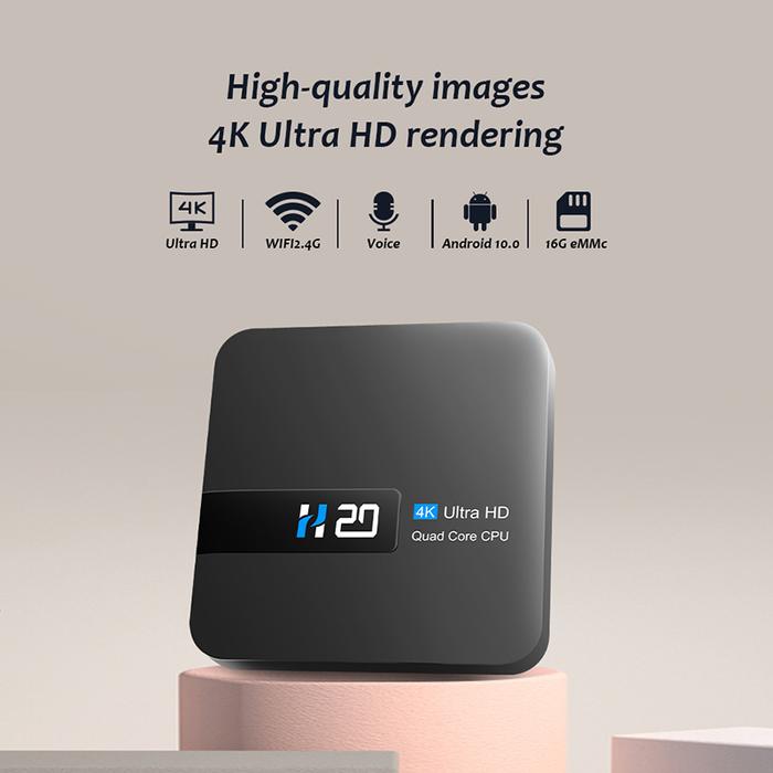 H20 Smart Android TV Box Android 10.0 2GB 8GB 4K HD Voice Assistant