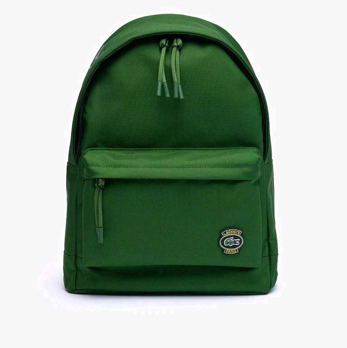 Lacoste Unisex Neocroc L.Lacoste Signature Backpack Original Tas Ransel Pria / Wanita - Green