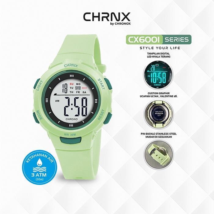 CHRNX by CHRONOX Jam Tangan Digital Unisex Pria Wanita - CX6001 Rubber Watches