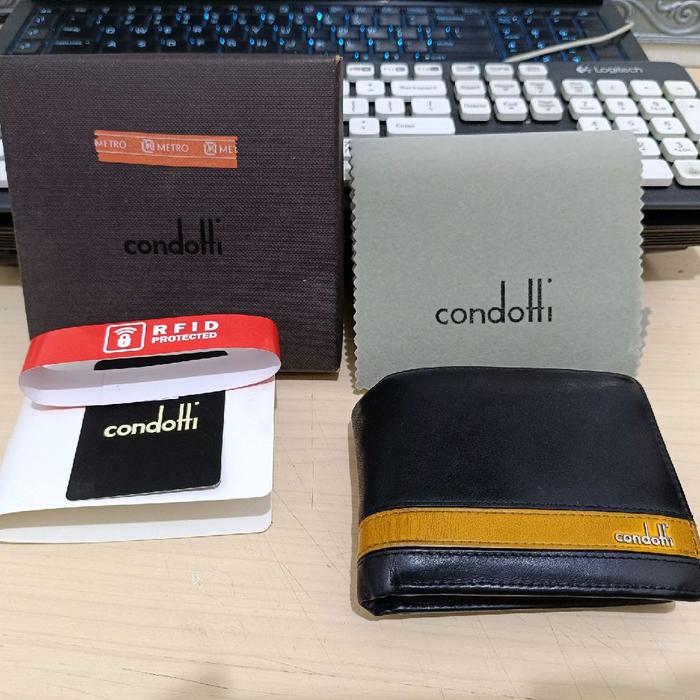 Condotti Dompet Pria Original RFID Lengkap Dengan Dus EX Pribadi dan Perlindungan RFID