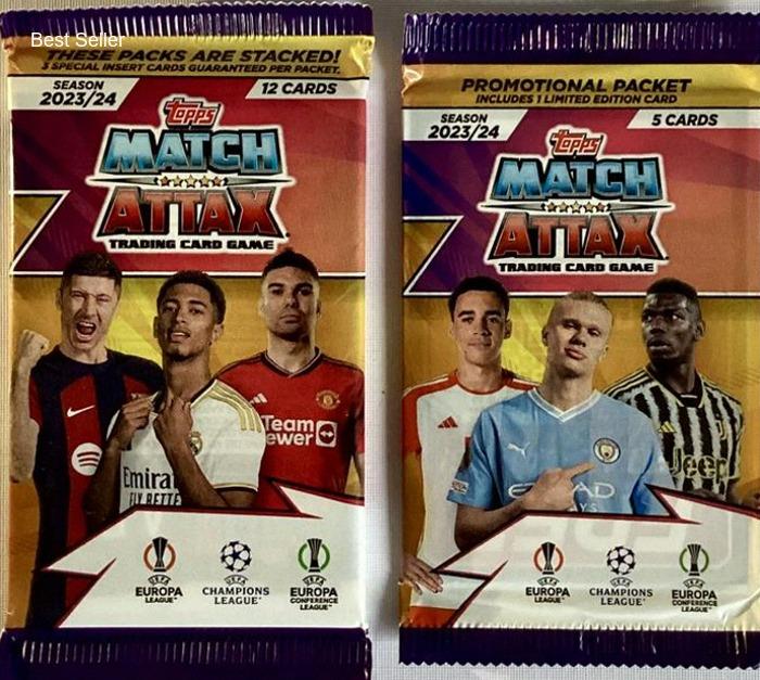 Topps Match Attax Champions League Season 2024/2024 [23/24] Trading Cards 1x Booster Pack and 1x Pro