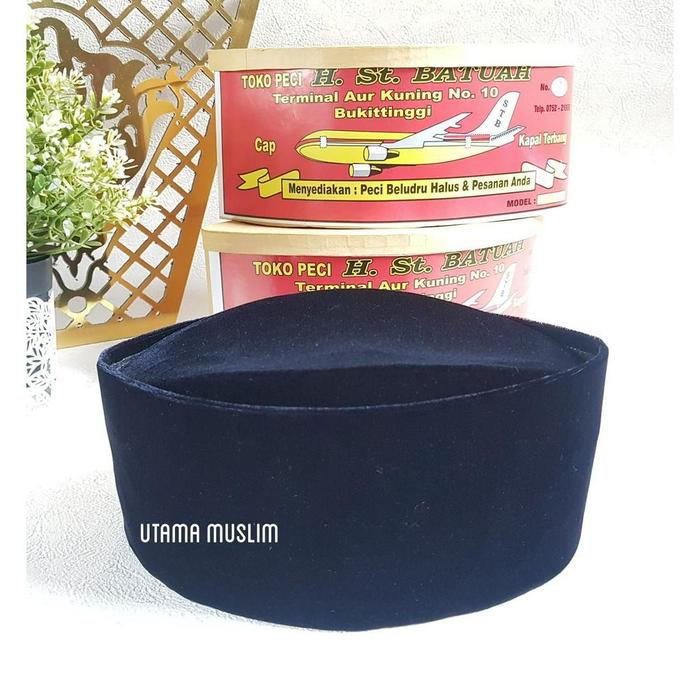 Peci Songkok Padang ST Batuah - Kopiah Peci Songkok Padang Hitam - Peci Songkok Susun - Peci Songkok