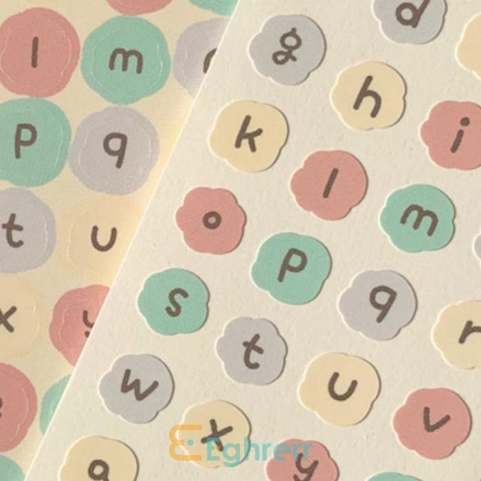 Eeghrerr stiker alpabet huruf angka kartun lucu beruang stiker untuk dekor buku jurnal/diary