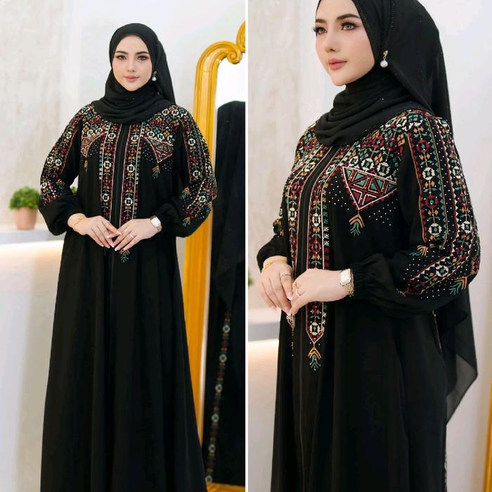 gamis madina.         bordiran