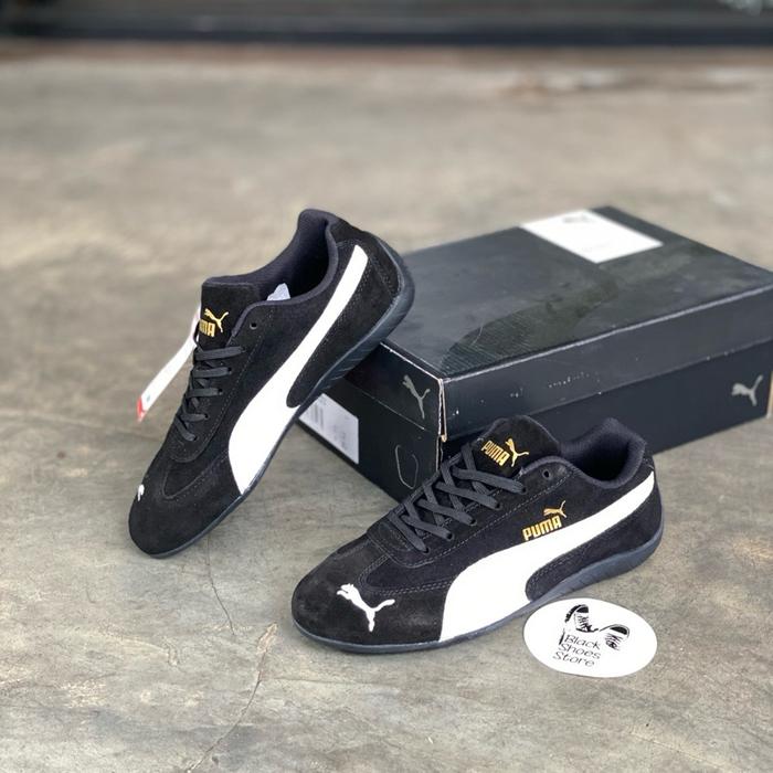 Puma Blackshoes Speedcat Hitam Putih - Sepatu Sneakers Casual untuk Pria