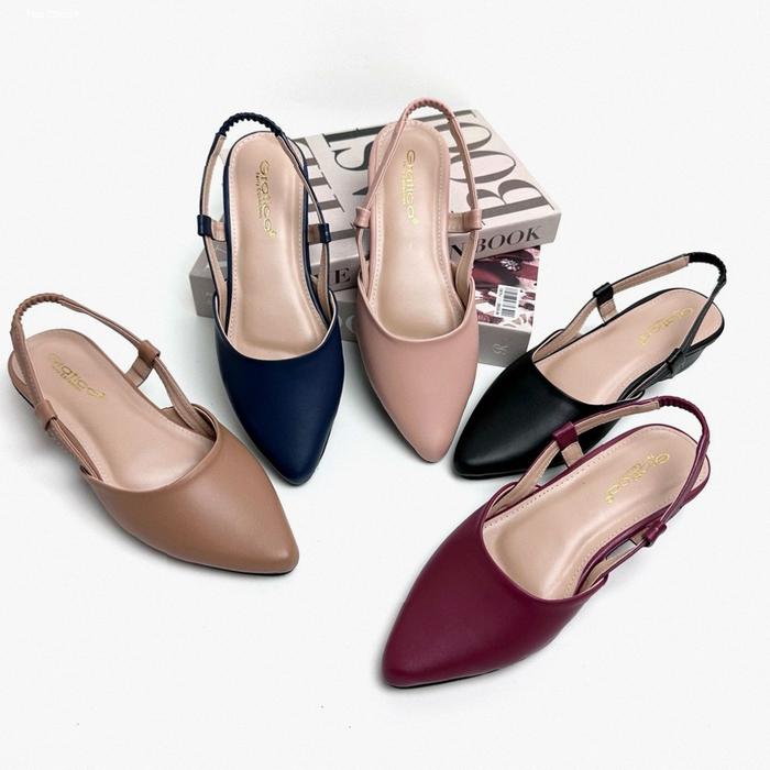 Gratica Sendal Hak Tahu Heels 3 CM Tali Belakang Aneisha UD 83 | Kekinian