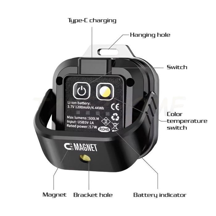 3 Temperatur Led Light Cob/Cob Lampu Emergency Gantung Portable/Kerja Cob Mini Portabel Lampu Darura