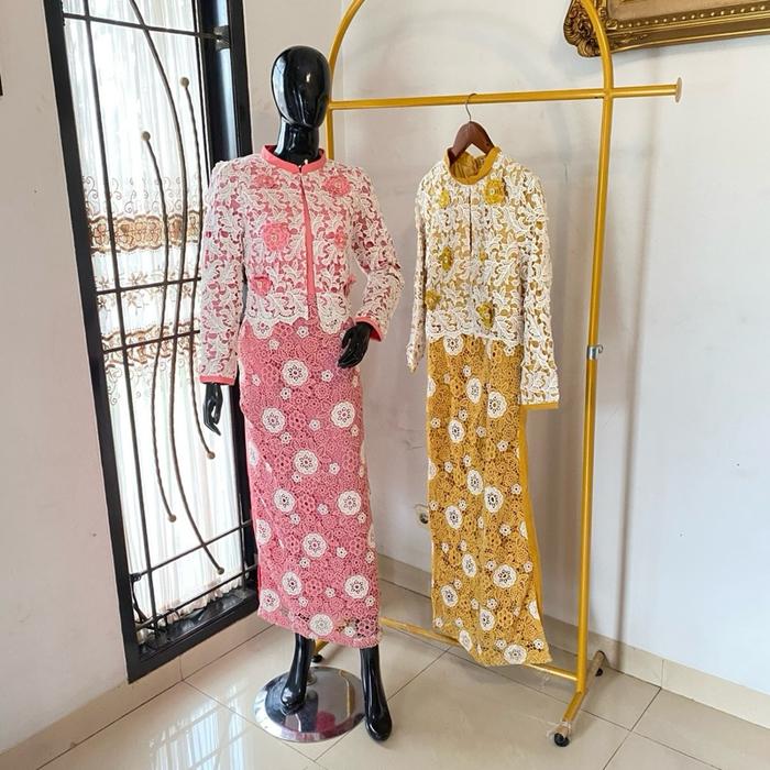 Gamis SNQ Impor Mewah Murah Motif Full Brokat 88-2313