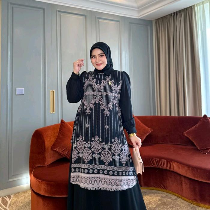 DRESS GLORIA SET HIJAB  IRNA EMERALD