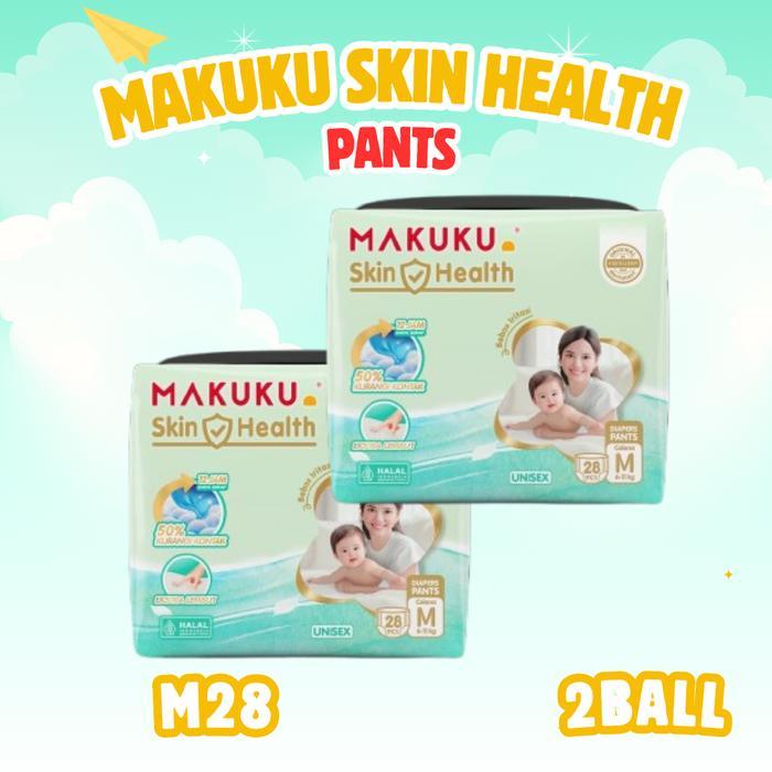 2Bal Makuku Skin Health Popok Super Jumbo M / Makuku Diapers Pants #Gratisongkir