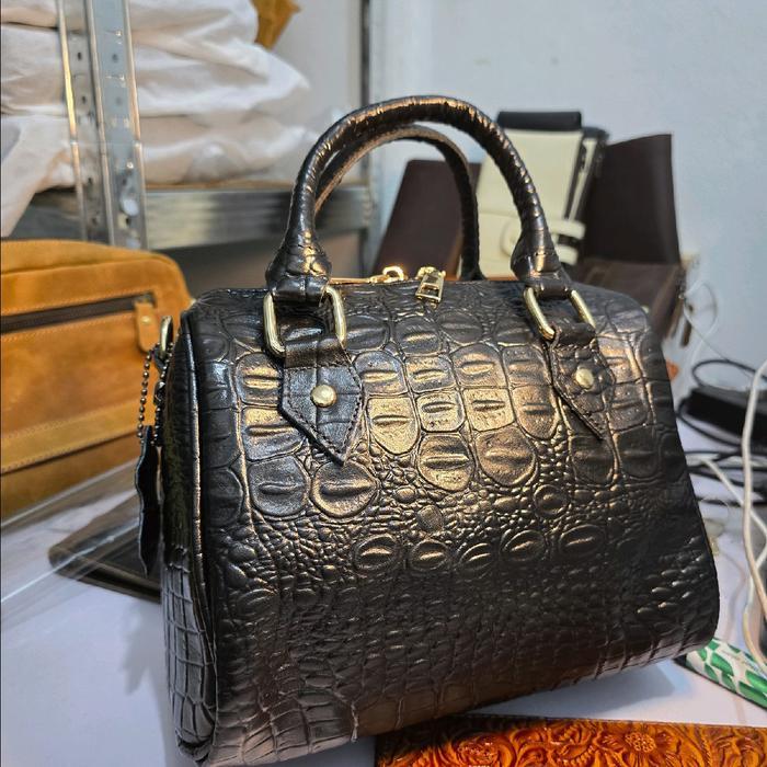 tas kulit mini speedy motif croco