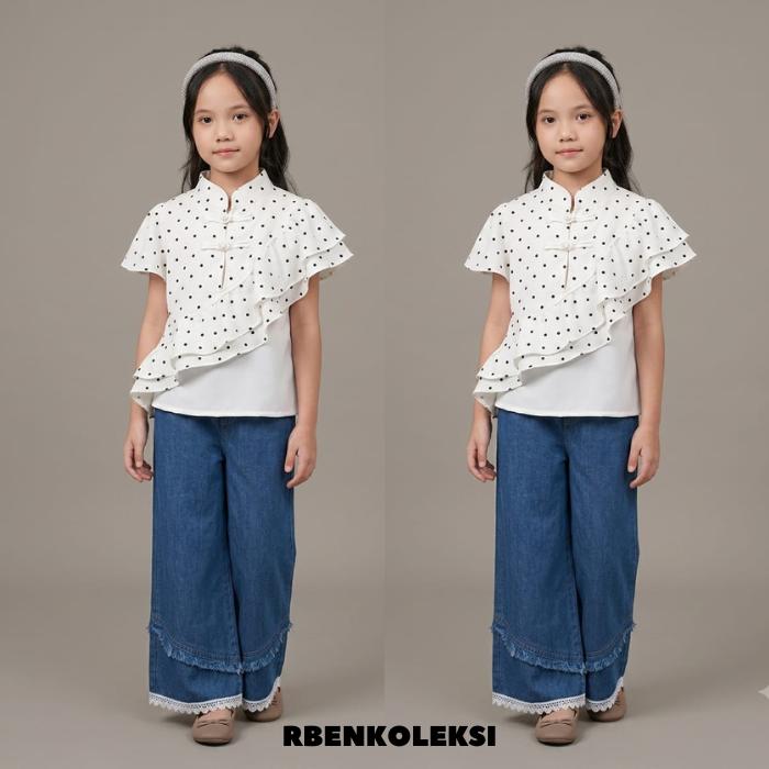 SETCEL POLKADOT SERIES GEMPITA - SETELAN POLKADOT ANAK PEREMPUAN UMUR 3 - 10 TAHUN TERLARIS