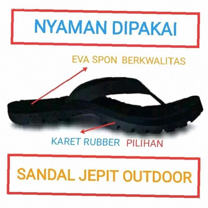Sandal Jepit Polos Eiger Hitam Sandal Gunung Outdoor Sendal Gunung Jepit Sendal Pria | best seller