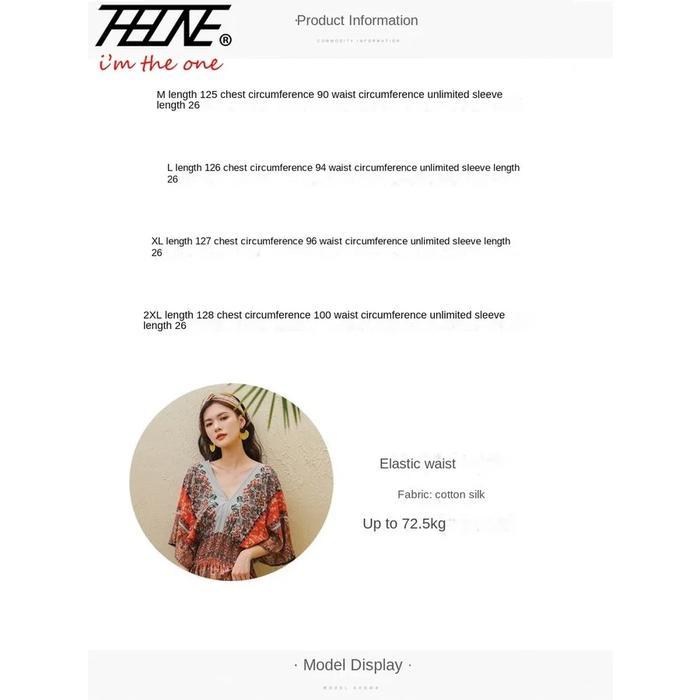 VESTIDO FEMININO INDIAN MAXI DRESS FOR WOMEN ROPA DE MUJER LONG CASUAL VINTAGE KOREAN STYLE FLORAL P