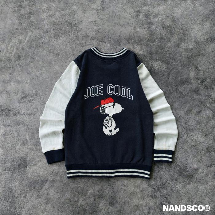 Vintage Peanuts - Graphic Varsity Jacket Dark Navy/White