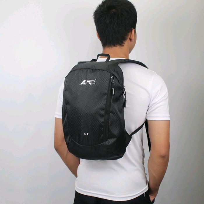 Tas Ransel Rei 10 Liter Warna Hitam Anti Air Logo bordir Tas  Backpack Wanita Dan Pria