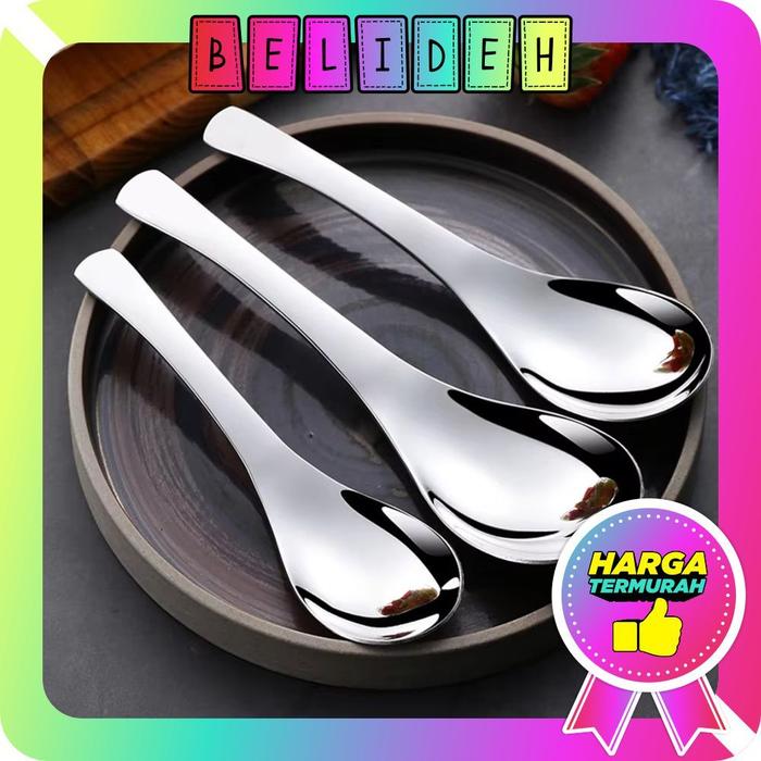 ☛BELIDEH☚ Sendok Bebek Stainless Tebal / Sendok Bebek Korea / Sendok Makan / Sendok Kuah / Sendok Bu