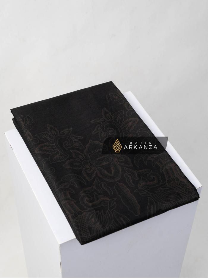Kain Batik Arkanza Kerta Hitam Premium 2,4m - Best Seller, Wajib Koleksi, untuk Berbagai Busana, Dai