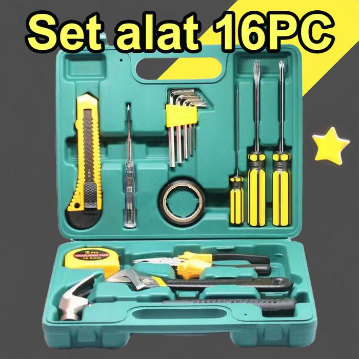 Tool Box Set Perkakas Palu Tang Obeng Kunci Pas Cutter