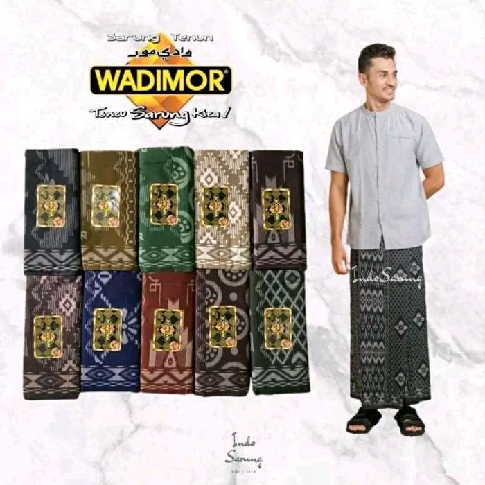 SARUNG TENUN WADIMOR BALI MOTIF KEMBANG DEWASA KAIN TEBAL KATUN HALUS Pria Santri Batik Muslim Mewah