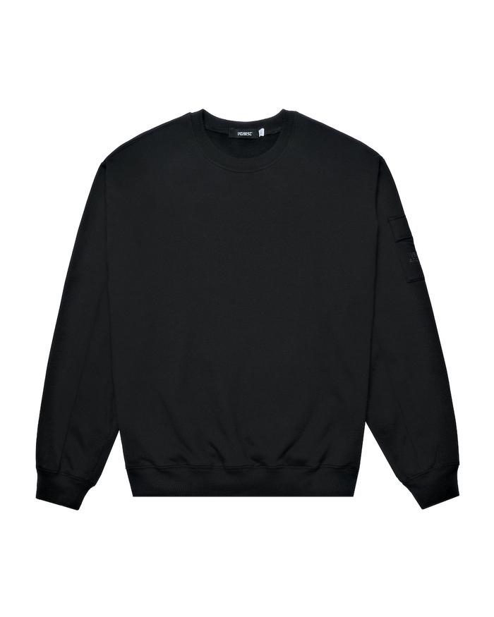 Vearst Affaires Crewneck Arlo Black Fleece Pria Sweatshirt Basic