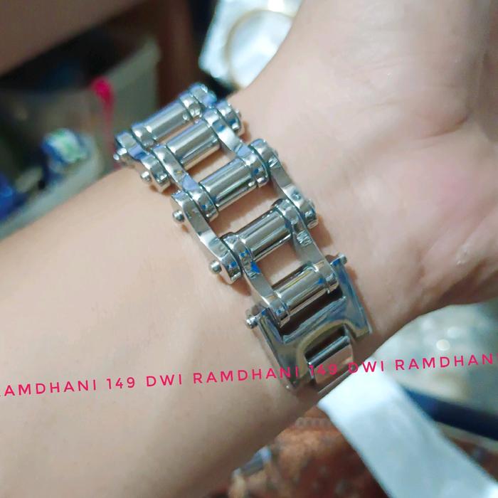 Gelang Pria Rantai Silver Besar Jumbo Titanium Super