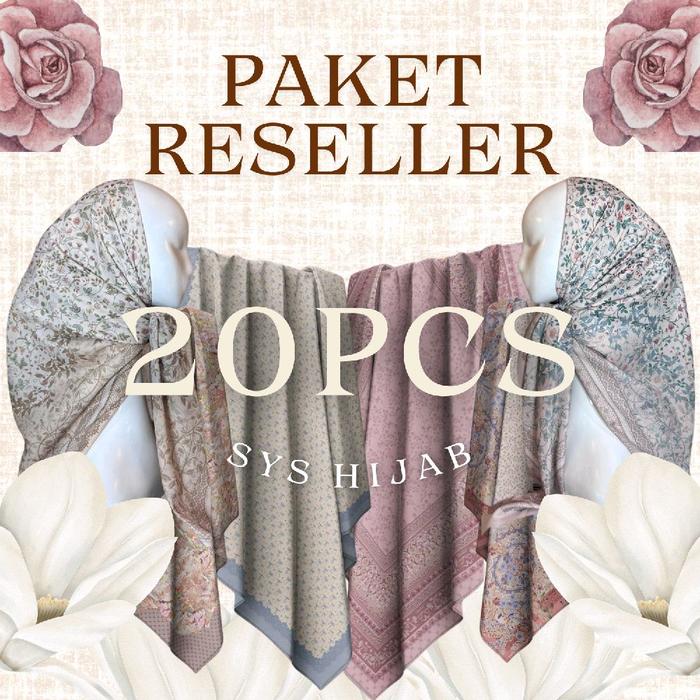PAKET RESELLER Hijab Voal Motif Printed Premium Segiempat