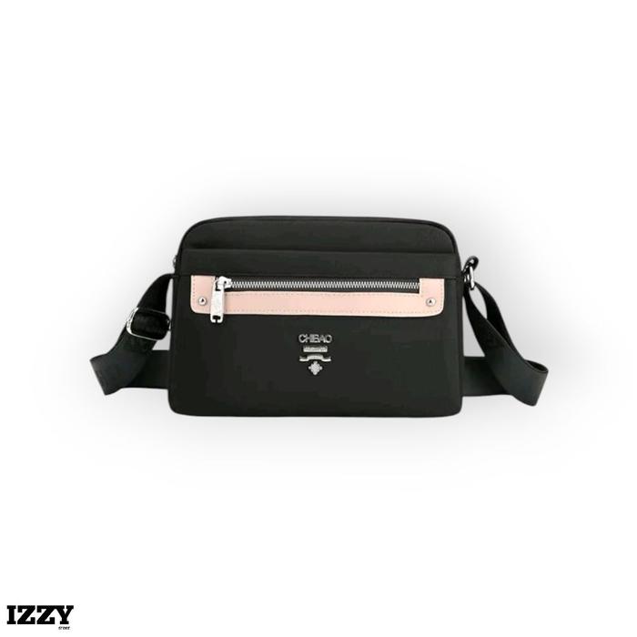 Tas Selempang Pria CHIBAO Original - Tas Sling Bag Fashion Kasual Multifungsi Slingbag Wanita Hitam