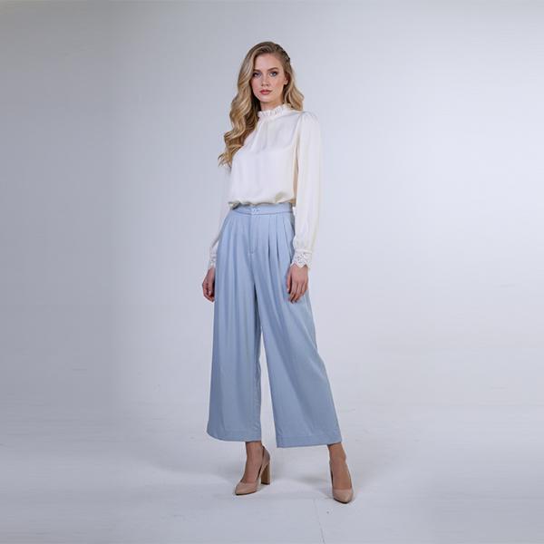 Blackforest Blus Leher Kerut Mote