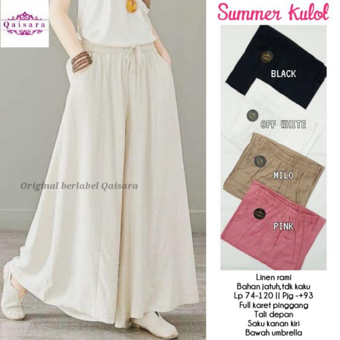 Trivia Cullote / Summer Kulot Linen Rami Premium HQ Jumbo ( KULOT KATUN )