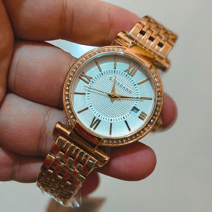 GIORDANO ORIGINAL JAM TANGAN WANITA CEWEK BEKAS SEKEN SECOND ORIGINAL GIORDANO ROSEGOLD