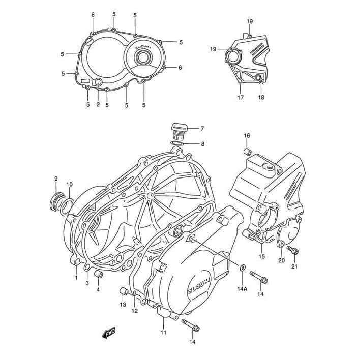 GASKET,STARTER GEAR COVER Suzuki Bandit 400 / GSF400 L1