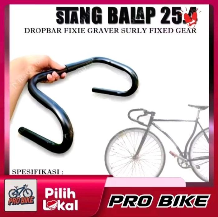 stang sepeda balap standar 25,4 mm stang sepeda dropbar stang fixie mtb minion roadbike