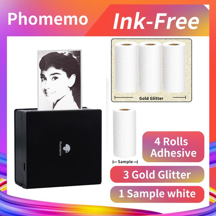 Phomemo M02 Printer Mini Portabel Printer Termal Saku Stiker Cetak