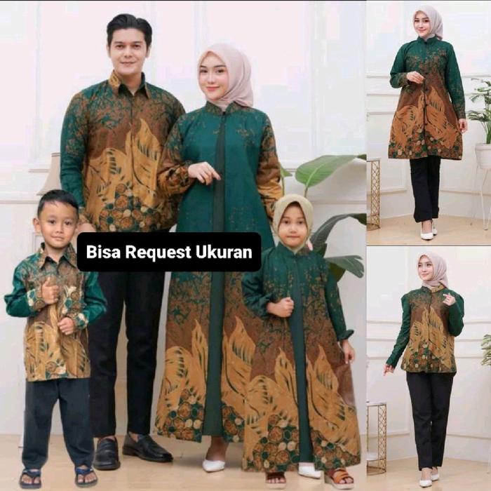 BAJU SERAGAM BATIK COUPLE GAMIS PASANGAN SARIMBIT KELUARGA CUSTOM ANAK & JUMBO / ATASAN KEMEJA PRIA 