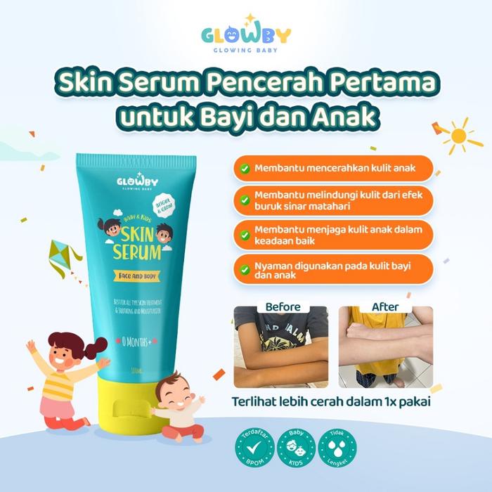GLOWBY | SKIN SERUM LOTION PENCERAH 2 IN 1 FACE & BODY | LOTION PENCERAH BAYI & ANAK