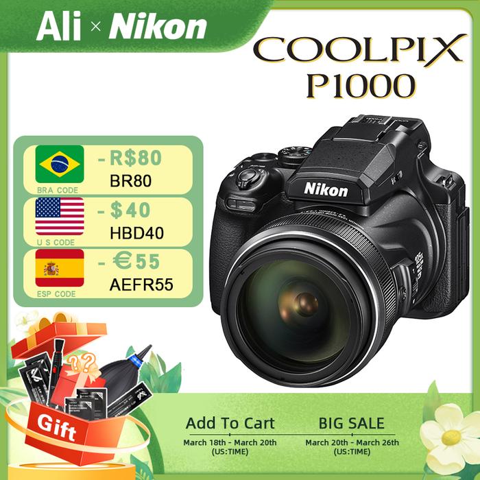 Nikon COOLPIX P1000 Digital Camera 125x Ultra Far Zoom 4K High Long